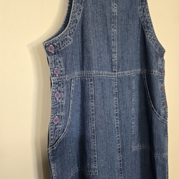 Vintage Blue Denim Overall Dress - Picture 3 of 5